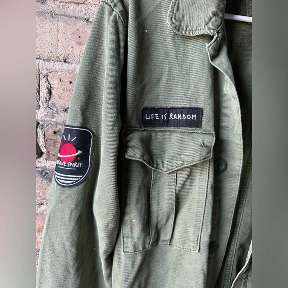 Zara Green Military Field Jacket - Picture 5 of 6